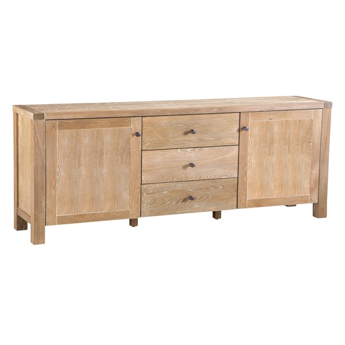 180cm Buffet Table Cabinet Timber Wood 3 Drawer 2 Door Natural