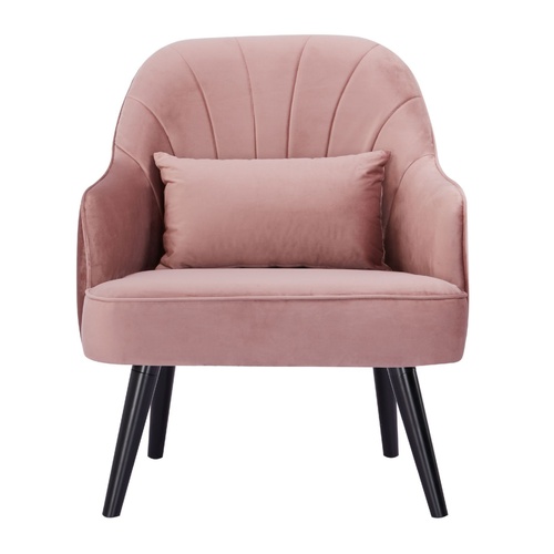 Accent Sofa Arm Chair Fabric Uplholstered Lounge Couch - Pink