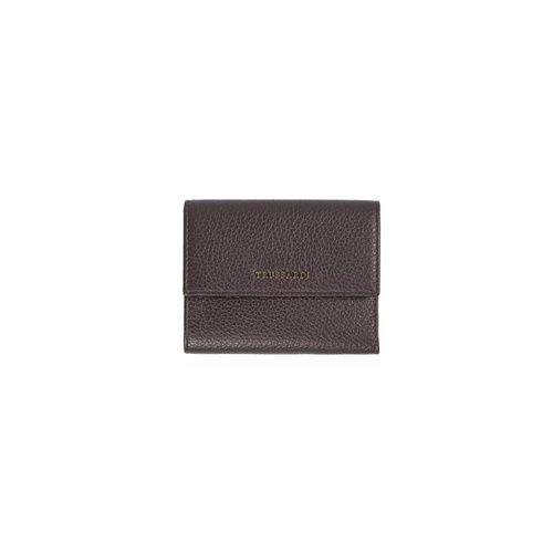 Embossed Leather Womens Wallet with Press Button Closure One Size Women