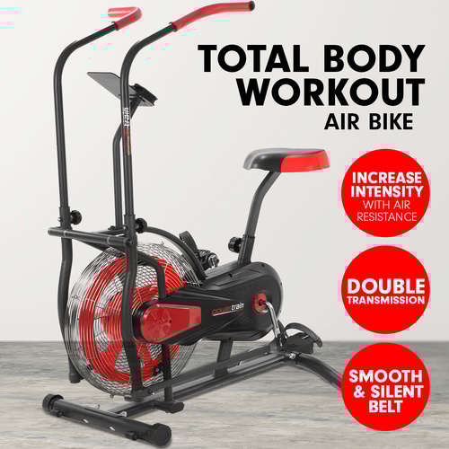  Air Resistance Fan Exercise Bike for Cardio - Red