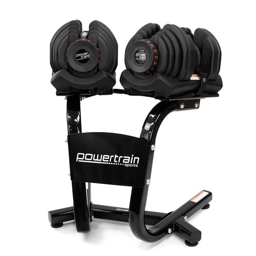  80kg Adjustable Dumbbell Set W Stand Home Gym Exercise Free Weights