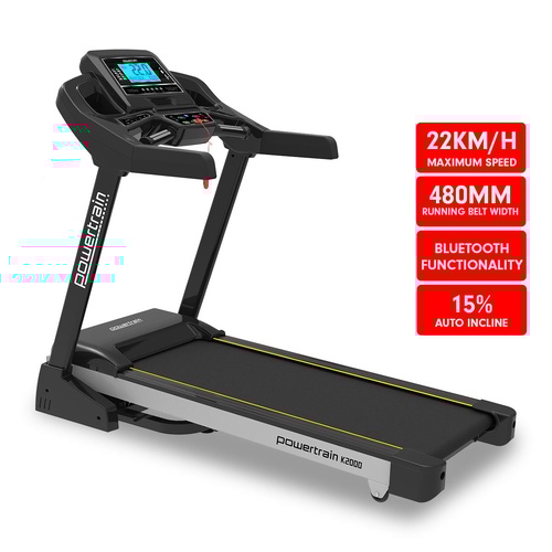  K2000 Treadmill w/ Fan & Auto Incline Speed 22km/h
